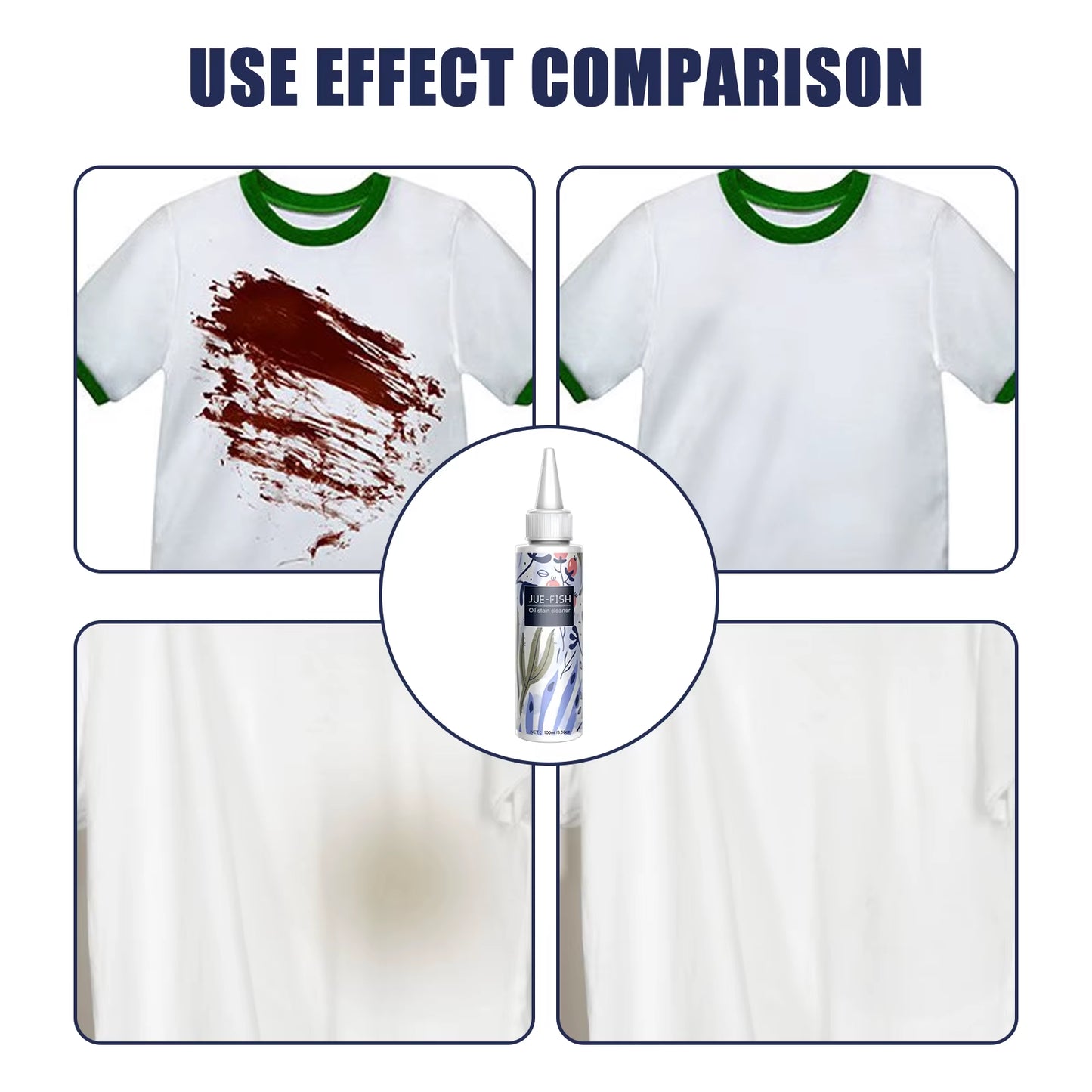 Clothes Oil Stain Remover, Oil Stain Yellowing Clothes Cleaner the Ingredients Are Safe and Environmentally Friendly