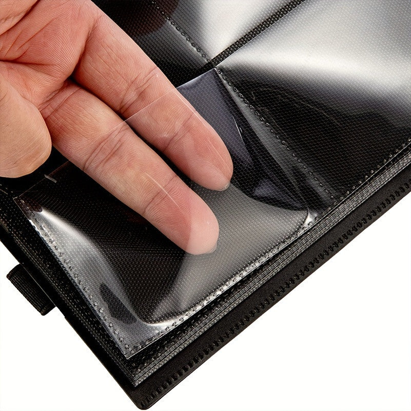 360 Card Pocket Binder with Strap 9 Pocket Trading Cards Album Folder, Black