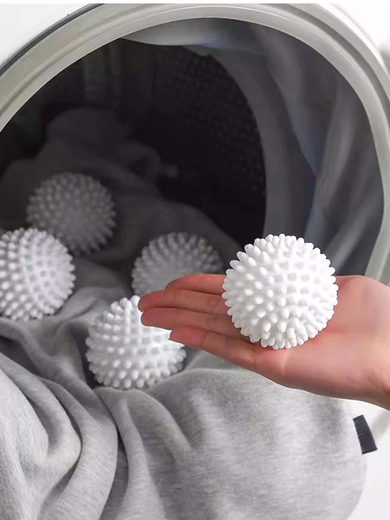TPR anti Winding Laundry Ball Circular Pure White Magic Cleaning Drum Washing Machine for Dirt Removal and Knotting