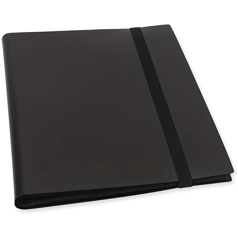 360 Card Pocket Binder with Strap 9 Pocket Trading Cards Album Folder, Black