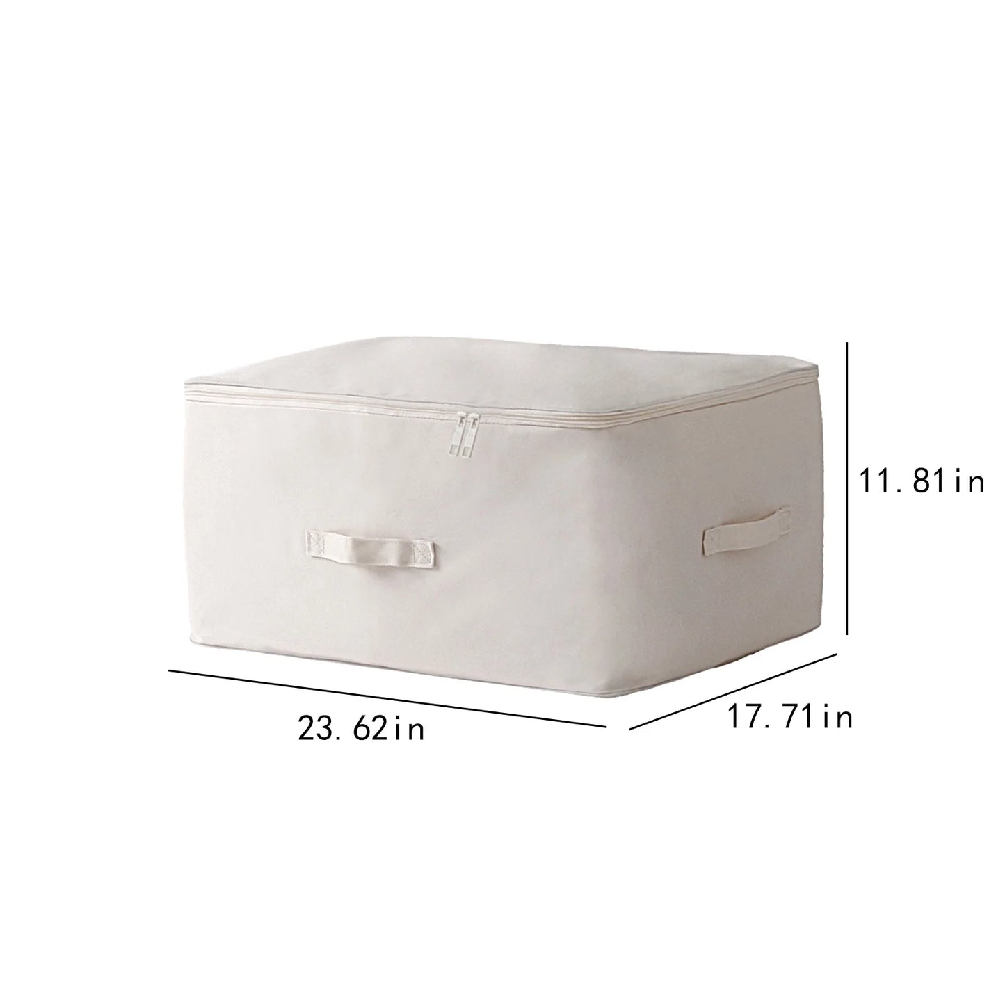 Storage Box,Large Canvas Comforter Storage Bags Closet Organizer for Clothes Sweater Clothes Organizer with Zipper Four Carrying Handles