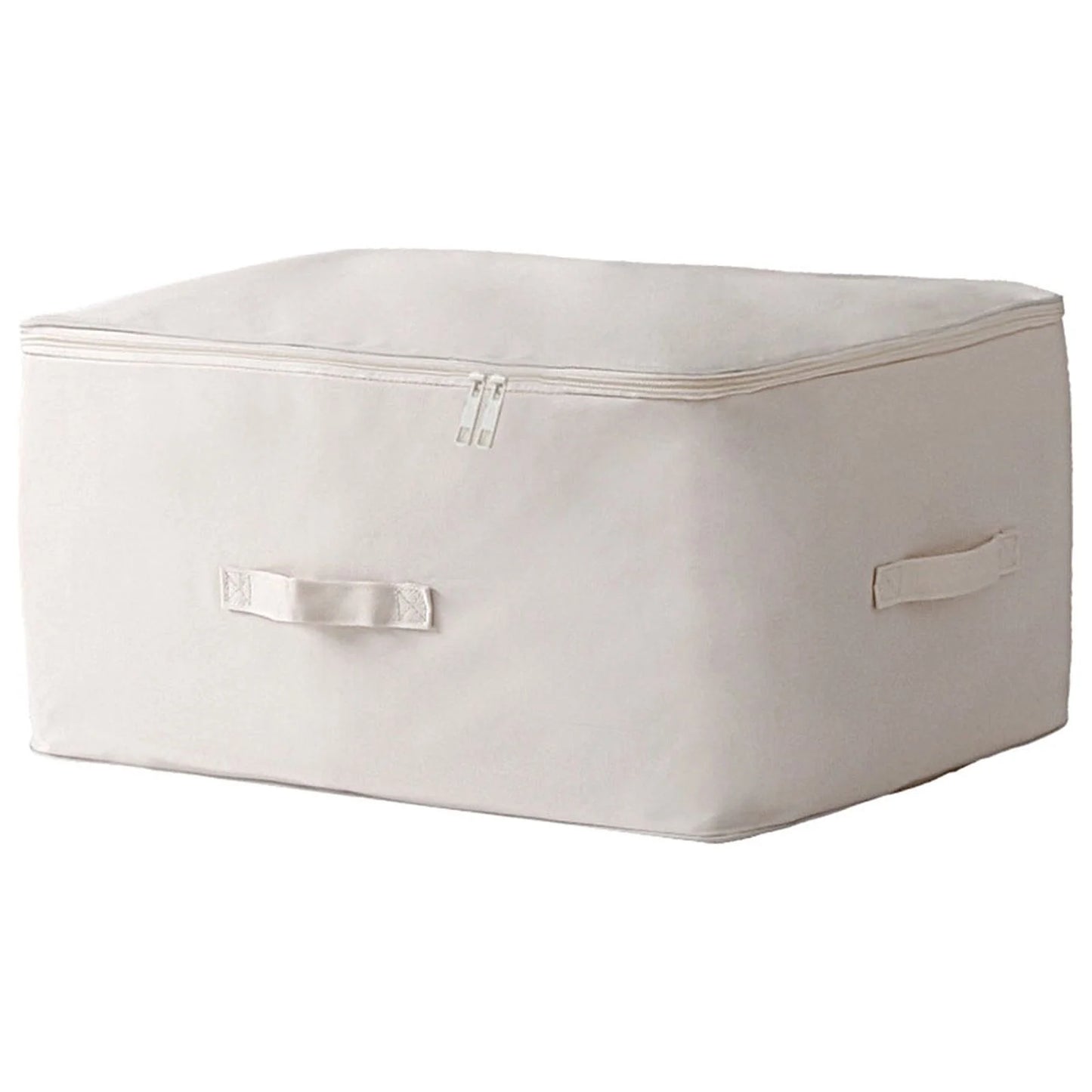 Storage Box,Large Canvas Comforter Storage Bags Closet Organizer for Clothes Sweater Clothes Organizer with Zipper Four Carrying Handles