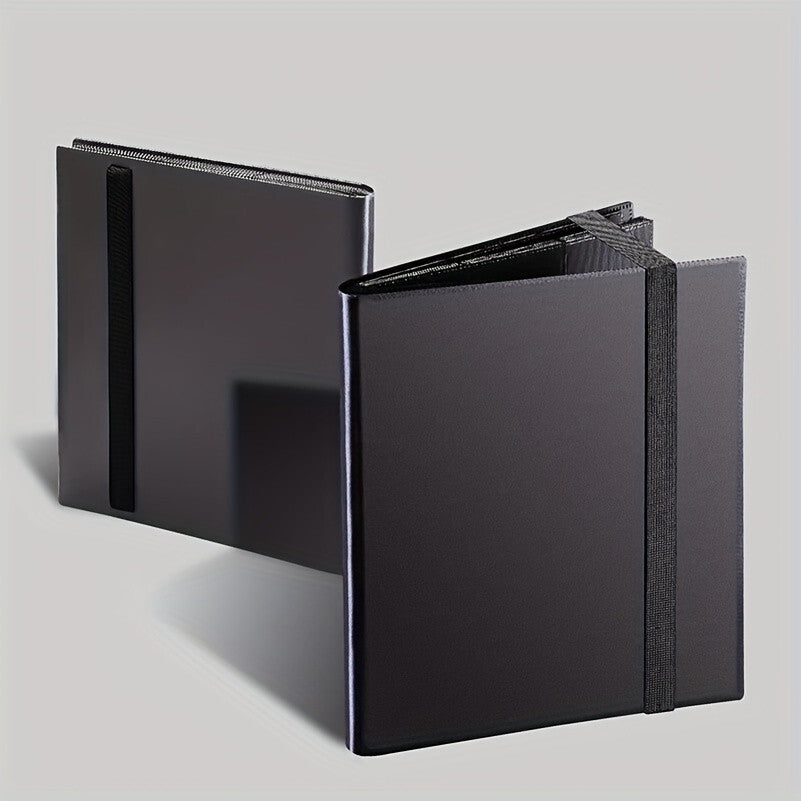 360 Card Pocket Binder with Strap 9 Pocket Trading Cards Album Folder, Black
