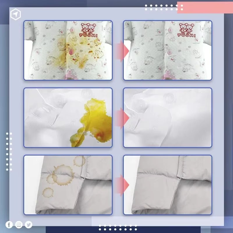 Clothes Oil Stain Remover Dust Cleaner Stain Cleaning Spray Non-Toxic Stain Remover Effective Oil Stain Removal for Fabric Cloth