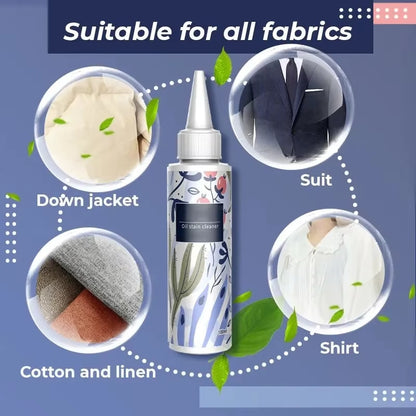 Clothes Oil Stain Remover Dust Cleaner Stain Cleaning Spray Non-Toxic Stain Remover Effective Oil Stain Removal for Fabric Cloth