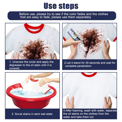 Clothes Oil Stain Remover, Oil Stain Yellowing Clothes Cleaner the Ingredients Are Safe and Environmentally Friendly