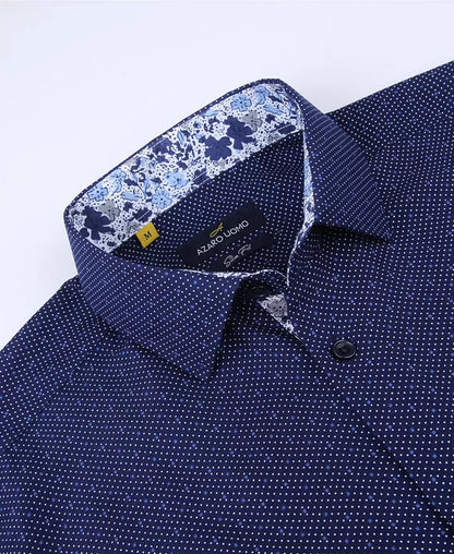 Men'S Slim Fit Business Nautical Button down Dress Shirt