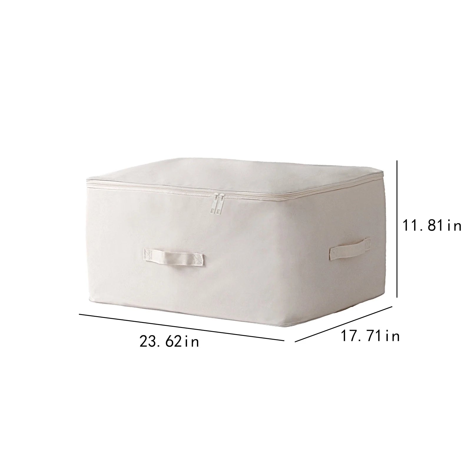 Storage Box,Large Canvas Comforter Storage Bags Closet Organizer for Clothes Sweater Clothes Organizer with Zipper Four Carrying Handles