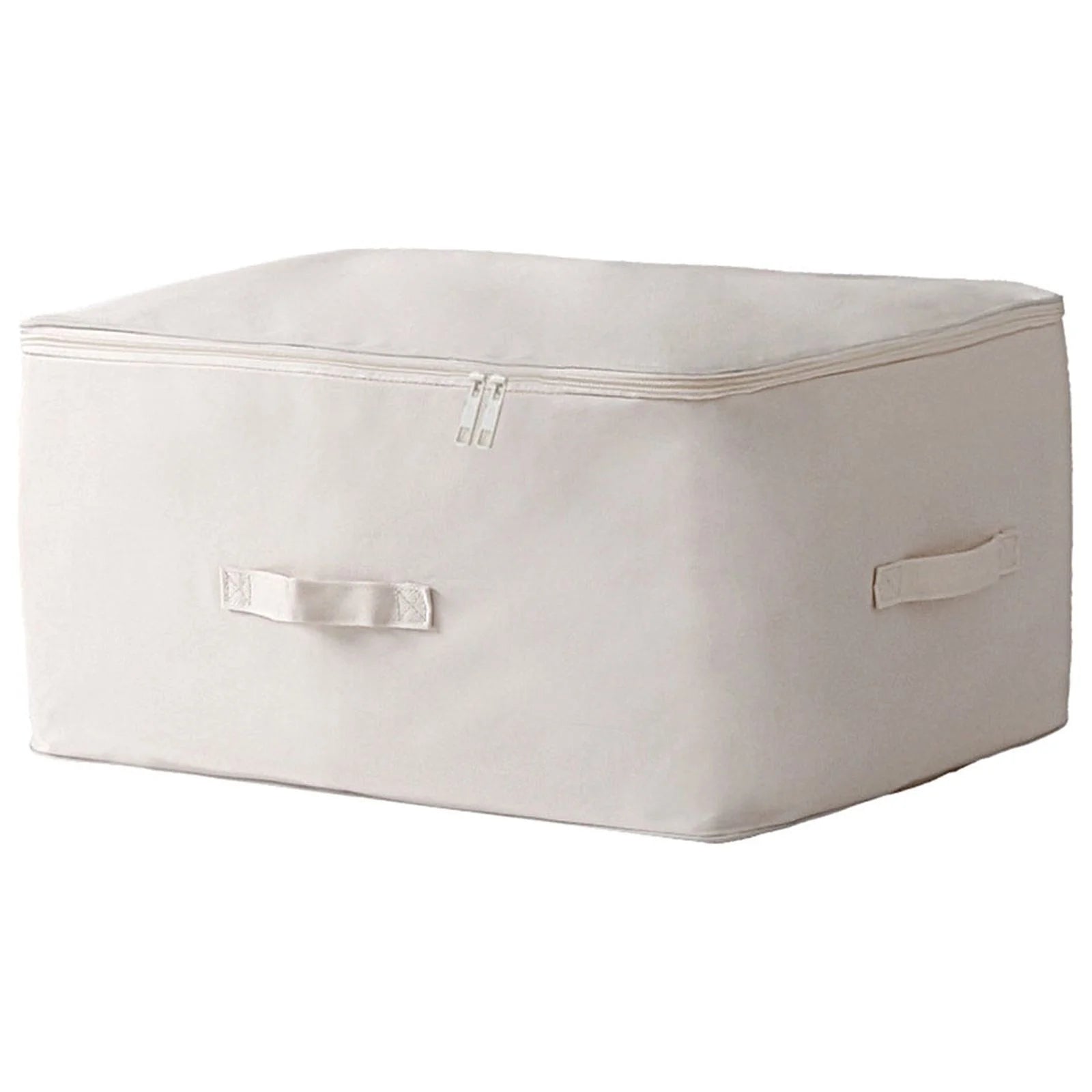 Storage Box,Large Canvas Comforter Storage Bags Closet Organizer for Clothes Sweater Clothes Organizer with Zipper Four Carrying Handles