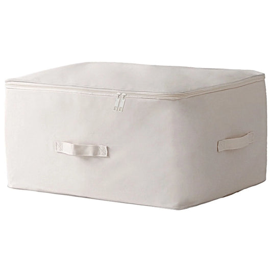 Storage Box,Large Canvas Comforter Storage Bags Closet Organizer for Clothes Sweater Clothes Organizer with Zipper Four Carrying Handles