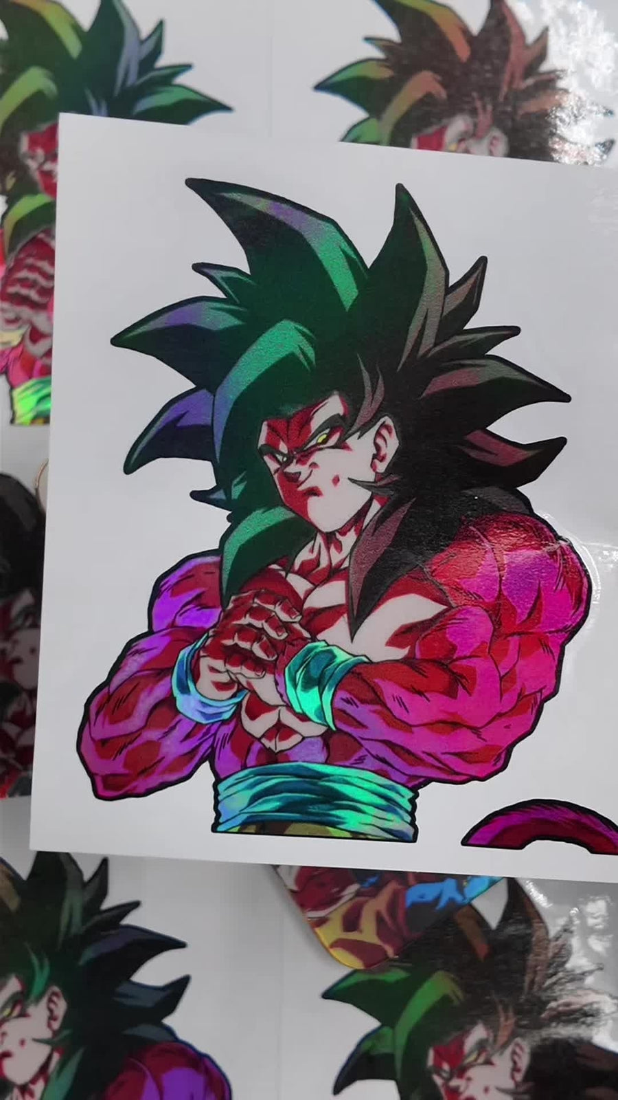 Dragon Ball Goku Super Saiyan 4 Holographic Sticker
