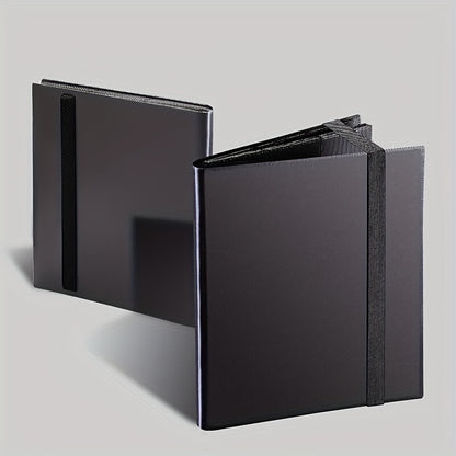 360 Card Pocket Binder with Strap 9 Pocket Trading Cards Album Folder, Black